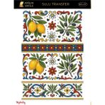 Atölye Smile SML217 Limon Desenli Kenar Desenli 25*35 cm Açık Zemin Sulu Transfer