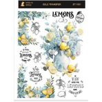 Atölye Smile ST1191 Limon Desenli Açık Zemin Sulu Transfer 25*35 cm