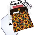 Atölye Smyrna Askılı - Kitap / Tablet / Ebook Çantası – Çıkarılabilir Askı ( Ayçiçekleri, Günebakan , Sunflower )