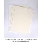 Atölye7 Tasarım 1 Adet Baskısız ( Boş ) A4 ( 210 mm x 297 mm ) Boyutunda Yenilebilir Şeker Hamuru Kağıdı Beyaz Taze