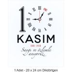Atölye7 Tasarım 10 Kasım Atatürk Büyük Boy Yenilebilir Pasta Süsü Kurabiye Cupcake Şeker Hamuru Kağıt Baskısı