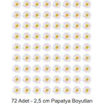 Atölye7 Tasarım Yenilebilir Kağıt Papatya Resimli Pasta Kurabiye Cupkek Üstü Şekerli Kağıt Baskısı
