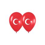 Atom Ayyıldızlı Kırmızı Balon 100’lü Paket Türkiye Temalı Parti Malzemesi