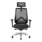 Atom Ofis Dragon 4D Fileli Yönetici Koltuğu, Ergonomik Ofis Sandalyesi, Ayarlanabilir Kol Dayama, Mesh Sırt Desteği, Alüminyum Ayak, Siyah