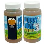 Atomic Bubbles: Yavru Aşk Baloncukları: Kabak Kokulu 2'li Paket - 4 oz Şişeler, Köpek Etkileşimli Oyuncak, Evcil Hayvan Güvenli, Toksik Olmaz, İç ve Dış Mekan, Uzun Ömürlü