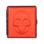 Atomic German 3D Deri Kısa Sigara Tabakası 18li Skull Red