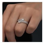 Ats Silver YZK14277 Baget Taşlı Kadın Gümüş Yüzük