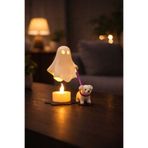 Atsutech Dekoratif Hayalet ve Köpek Figürlü Mumluk-Biblo - Modern Oda Dekoru - Raf Dekoru- Tealight- Mum