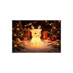 Atsutech LED Geyik Gece Lambası – Pilli Mum Işıklı, Loş Ortam Dekoru, Çocuk Odası- 11 cm- Tealight