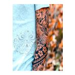 Attach GZQB-049 YARI KALICI ŞERİT VE GÜL DESEN KOL DÖVMESİ-TATTO