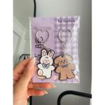 Attach Kawaii Bunny Bear Ikili Anahtarlık - standart - Renkli