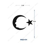 Attach MQQ-034 ATATÜRK SİLÜETLİ BAYRAK DESEN GEÇİCİ DÖVME-TATTO