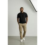 Attack Erkek Basic Tişört Haki Renk %100 Pamuk Bisiklet Yaka Günlük Rahat Slim Fit - Siyah - 2XL