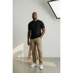 Attack Erkek Basic Tişört Haki Renk %100 Pamuk Bisiklet Yaka Günlük Rahat Slim Fit - Siyah - 4XL
