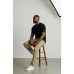 Attack Erkek Basic Tişört Haki Renk %100 Pamuk Bisiklet Yaka Günlük Rahat Slim Fit - Siyah - XL
