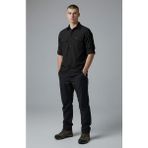 Attack Erkek Uzun Kollu Gömlek Slim Fit Kargo Cepli Pamuklu Günlük & Outdoor Gömlek - Siyah - 3XL