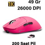 Attack Shark X3 Superlıght Kablosuz Oyuncu Mouse PAW3395 (Grıp Tape Hediyeli) - Pembe