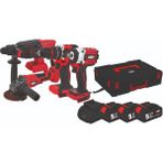 Attlas Atb 21 4’lü Kömürsüz Kombo Set (Atbl 21 Blpd Darbeli Matkap + Atbl 21 Blıd Somun Sıkma + Atbl 21 Blag Avuç Taşlama + Atbl 21 Blrh Kırıcı Delici + 3 x 5.0 Ah Akü + 1 x Şarj Cihazı)