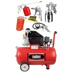 Attlas Hk 2050 N 2Hp 50 Lt. Hava Kompresörü Ve Havalı Alet Seti Full Set