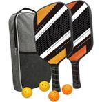 Attract 2 Adet Pickleball Kürek Raketleri, 4 Adet Pickleball Topu ve Taşıma Çantası Siyah (Yurt Dışından) - ------
