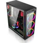 ATX PowerBoost VK-C12B Tempered Glass RGB Fan Siyah Kasa PSU Yok