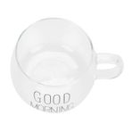 Atyhao Süt Çay Kokteyl İçecek Sıcak İçecekler Cappuccino Latte Büyük Çay Fincanı (A) için Saplı Kahve Kupa Şeffaf Borosilikat Cam Bardak