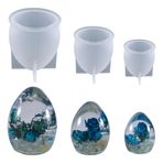Aublinto 3 Damla Kalıbı Yumurta Küresi Kalıbı 50mm+60mm + 70mm Kombi