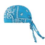 Aublinto Baş örtüsü, kadın ve erkek bandana, şapka, spor şapkası, korsan şapkası, hip hop, alın bandı, nefes alan pamuktan korsan şapkası, alın bandı, Hip Hop şapka, pamuk türban şapka, bandana kep, Mavi, Ölçü