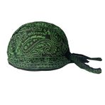 Aublinto Baş örtüsü, kadın ve erkek bandana, şapka, spor şapkası, korsan şapkası, hip hop, alın bandı, nefes alan pamuktan korsan şapkası, alın bandı, Hip Hop şapka, pamuk türban şapka, bandana kep, Yeşil +