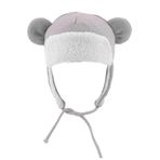 Aublinto Küçük çocuk küçük çocuk kış şapkası kışlık bere Earflap örgü sıcak şapka polar astarlı bere kış pilot beresi Trapper bere örgü bere sıcak kayak şapkası erkek ve kız çocukları için, Gri, S