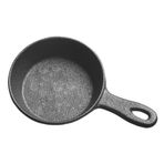 Aublinto Küçük kızartma tavası, dökme demir, yapışmaz kaplamalı, ahşap tahtalı, ızgara tavası, kızartma tavası, ayaklı Fajitas, mangal, omlet, tapas ve tatlılar için, 1 parça