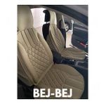 Audi A1 Serisi Lüx Oto Koltuk Minderi Ön Arka 5'li Set ELEGANCE Serisi BEJ