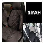Audi A1 Serisi Lüx Oto Koltuk Minderi Ön Arka 5'li Set ELEGANCE Serisi SİYAH