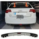 Audi A3 2003-2007 Difüzör Arka Tampon Eki 4 Egzoz Çıkışlı Gri