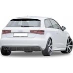 Audi A3 8V 2012 - 2016 Custom Arka Tampon Eki - Difüzör (Plastik)(Boyasız)