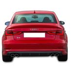 Audi A3 8V 2012 - 2016 Plastik Arka Tampon Eki - Difüzör (Plastik)