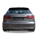 Audi A3 8V HB 2012 - 2016 S3 Arka Tampon Eki - Difüzör (Plastik)