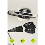 Audi A3 Karbon Kapı Kolu Koruma Seti – 8 Parça Beyaz Yazılı Şık ve Dayanıklı Folyo Seti