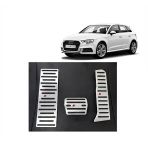 Audi A3 Q3 Uyumlu Otomatik Vites Pedal Seti Fren Ayak Dayama Takımı 3 Parça Krom
