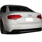 Audi A4 B8 2008 - 2012 S4 Arka Tampon Eki - Difüzör ( Plastik)