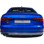 Audi A4 B9 2016 Sonrası S4 Soldan Çift Çıkış Arka Tampon Eki - Difüzör (Plastik)(Boyasız)