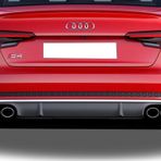 Audi A4 Uyumlu B9 2016 Sonrasi 4 Cikisli S4 Arka Tampon Eki - Difuzor (Plastik)