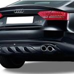 Audi A5 B8 A-style Arka Tampon Eki - Difüzör (plastik) Uyumlu