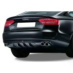 Audi A5 B8 İcin A-Style Arka Tampon Eki - Difuzor (Plastik)