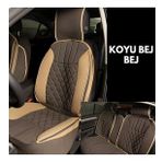Audi A5 Serisi Lüx Oto Koltuk Minderi Ön Arka 5'li Set ELEGANCE Serisi KOYU BEJ