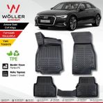 Audi A6 Paspas 2018 2025 Arası Uyumlu 3D Havuzlu Wöller Paspas - Siyah