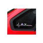 Audi A7 Yan Cam Sticker Oto Kapı 20 Cm X 7 Cm Holo-Chroma