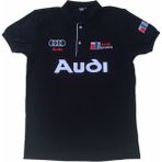 Audi Erkek Polo Yakalı Siyah Audi Baskılı Kısa Kollu Tişört Etp-Aud - 3XL