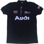 Audi Erkek Polo Yakalı Siyah Audi Baskılı Kısa Kollu Tişört Etp-Aud - M