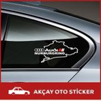Audi Nurburgring Sticker Audi Oto Sticker Araba Sticker Arma
